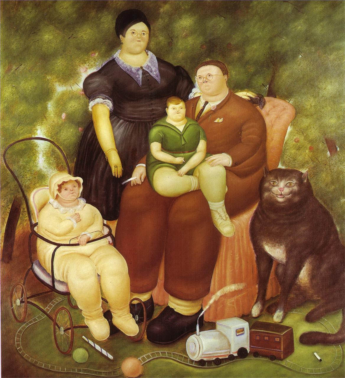 Familienszene Fernando Botero Ölgemälde